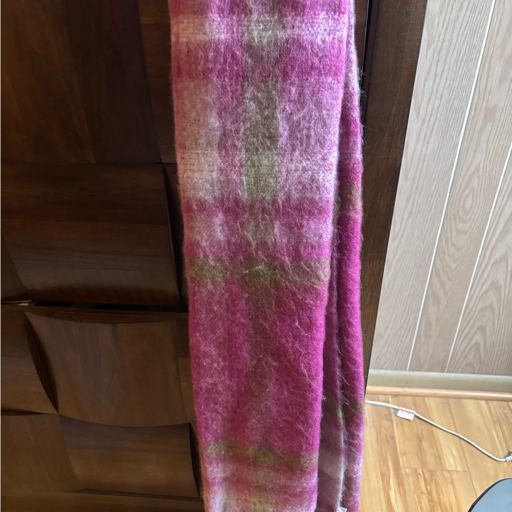 Pink Plaid Women's Scarf